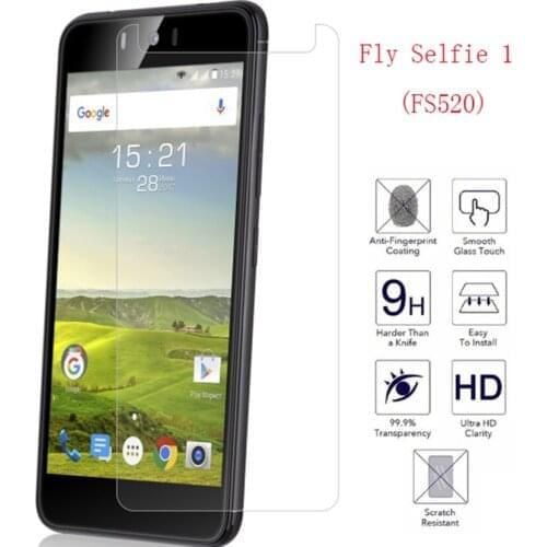 2pcs NEW Screen Protector phone For Fly Selfie 1 FS520 phone Tempered Glass SmartPhone Film Protective Screen Cover