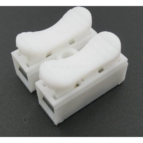20PCS/LOT G7 White Color Model CH-2 Wire Connector Voltage 250V Wiring Terminal Block