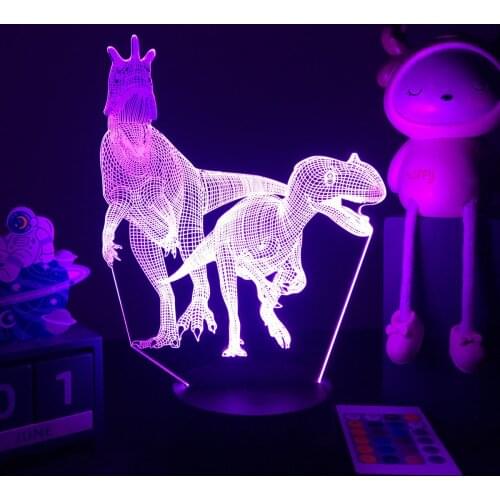 3D LED Dinosaur Lamp for Kids Bedroom Decor Birthday Gifts Bedside Lamp Pachycephalosaurus Figure Room Decoration Dropshipping