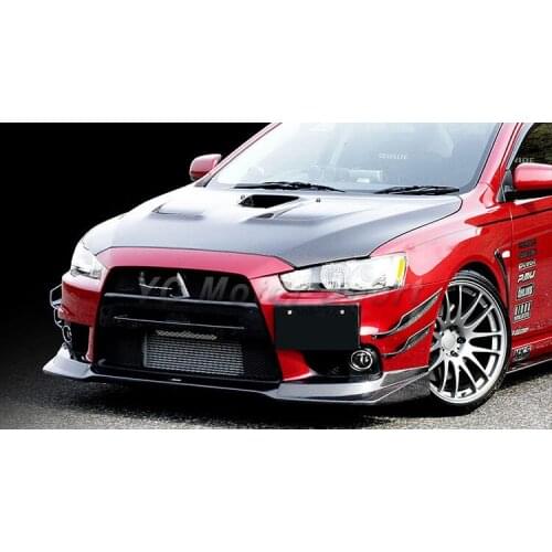 Car Accessories Carbon Fiber VS Style Front Lip Fit For 2008-2012 Evolution X EVO X EVO 10 Front Lip Splitter