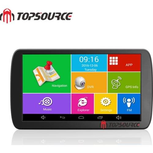 TOPSOURCE Car DVR 9 inch 1G/16G ANDROID 6.0 Dash Cam Full HD 1080P Video Recorder Camera GPS truck Vehicle navigation