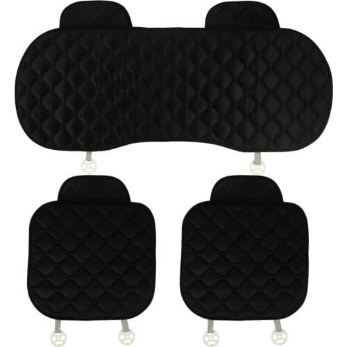 Black Car Seat Covers Set Breathable Universal Auto Seat Cover Automobile Front Back Protect Pads Cushion Interior Accessories