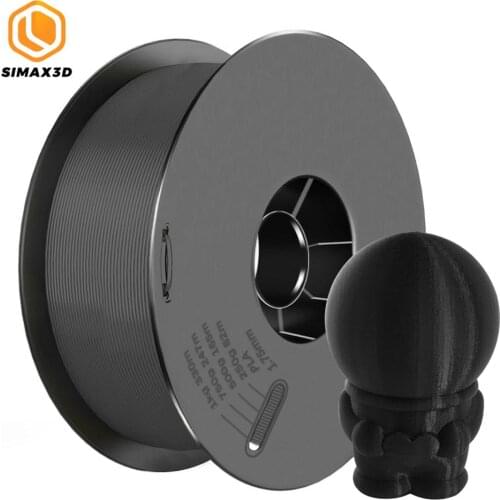 SIMAX3D Black Filament PLA Refill 3d-Printer 1KG/Roll 1.75mm Diameter +/-0.03mm Extruder-Pen DIY Material for 3D Printing
