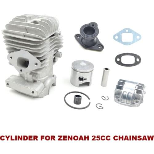 34mm Cylinder & Piston Manifold Pipe Kit Fit ZENOAH G2500 Chinese 25CC 2500 STIGA ama Anova Top Handle Pruner Chainsaw Engine