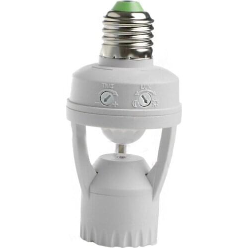 E27 EU Bulb Light Holder Led Lamp Infrared Motion Detector AC110V 220v