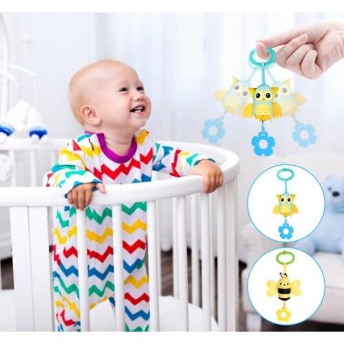 Newborn Baby Plush Stroller Toys Baby Rattles Mobiles Cartoon Animal Hanging Bell Educational Baby Toys 0-12 Months Speelgoed