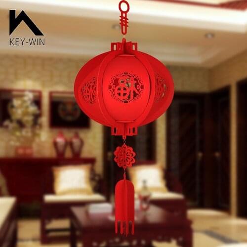 2021Three-dimensional Blessing Lantern Non-woven Palace Lantern Chinese New Year Supplies New Year Decoration