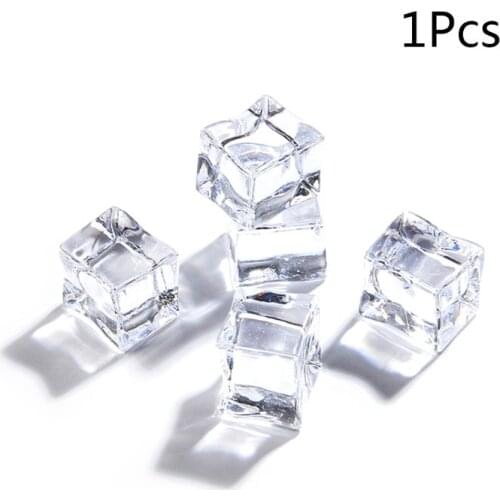 Artificial Ice Cubes Crushed Transparent Fake Ice Square Shape Acrylic For Photography Props Home Kitchen Decoration K1MF