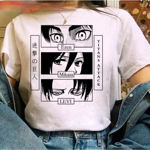 Women Casual Summer Tshirt Anime Attack on Titan Printed Unisex Shingeki No Kyojin T-Shirts