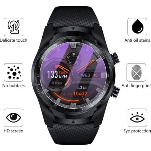 HD Protective Film 34.5mm 35mm 35.5mm Glass Cover For TicWatch S E S2 E2 C2 Pro Smart Watch Tempered Glass Screen Protector