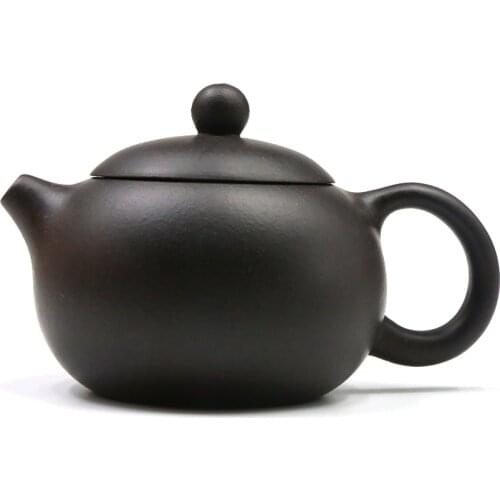 Huang Long Shan Rude Ore Dahongpao Pot Filter Xishi Teapot 150ml Wangguowang Handmade Dark Brown Purple Clay Gifts