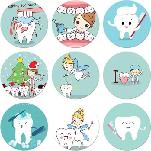 Cute Wisdom Teeth Dentist Tooth Icons Pins Badge Decoration Brooches Metal Badges For Clothes Backpack Decoration