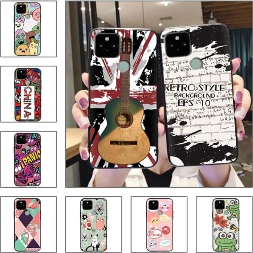 Fashion Soft Phone Case For Google Pixel 5 Shockproof For Man Original Cartoon luxury Cover