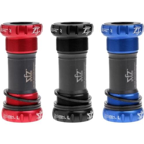 MTB Road Bike Bottom Bracket Axis Thread-type 68-73mm Crankset Aluminum Alloy Bicycle Bottom Bracket with O-ring Spacer