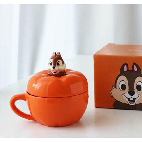 Cartoon Lid Cup Kid Cup/Cheeky and Dee Pumpkin Mug With Lid