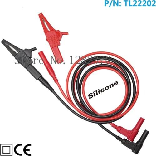 [SA] TL22202 super soft silicone 13AWG2.5 square low line resistance multimeter alligator clip alligator clip test leads 3.0M