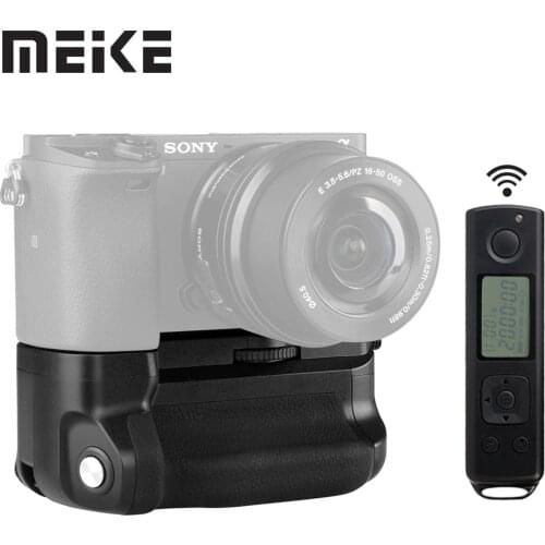Meike MK-A6300 pro Battery Grip Holder 2.4G Wireless Remote Control for sony A6300 A6400 A6000 work with 1 or 2 NP-FW50 battery