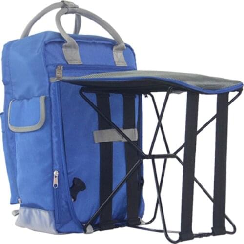 PLAYKING Outdoor Sport Fishing Backpack With Folding Chair Nylon Waterproof Women Bags For Hiking Camping Traveling Man