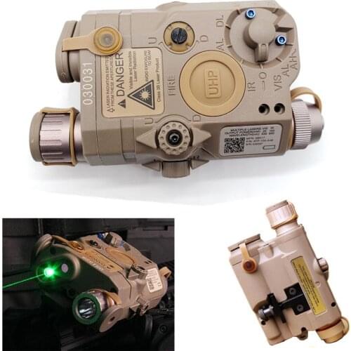 Element Arisof Tactical Military AN/PEQ-15 Battery Case Laser Green Dot Laser With White LED Flashlight and IR Lens (Tan)