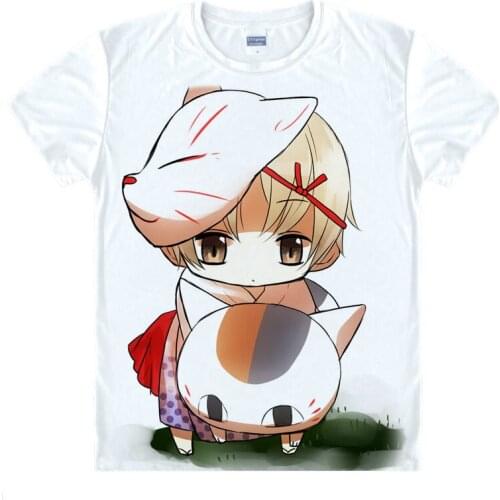 Natsume Takashi T-shirts kawaii Japanese Anime t-shirt Manga Shirt Cute Cartoon Madara cat Cosplay shirts 37706402403 tee 146