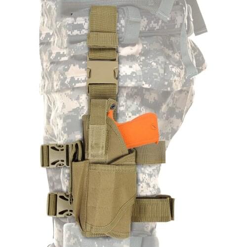 Tactical Drop Leg Bag Adjustable Gun Holster Airsoft Pistol Thigh Holster Left Hand Holster for Outdoor Hunting CS Shooting Bags