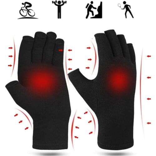 1 Pair Gym Gloves TouchScreen Gloves Arthritic Joint Pain Relief Hand Gloves Women Men Joint Pain Relief Half Finger Brace