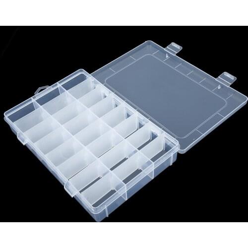 10/15/24/36 clear Lidded Small Plastic Box For Trifles Parts Tools Storage Box Jewelry Display Box Screw Case Beads Container