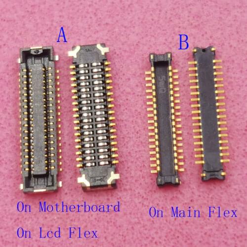 10pcs Lcd Display Screen Flex Cable FPC Connector For Samsung Galaxy A20 A205 A205F A40S A3050 A3058 A407F Plug On Board 34 pin