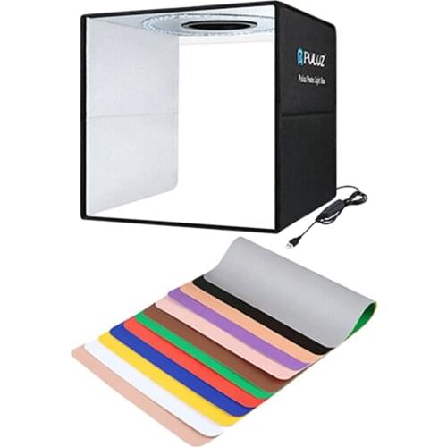 40cm Folding Photography Light Box LED Shooting LED Photo Studio 6 Backdrop