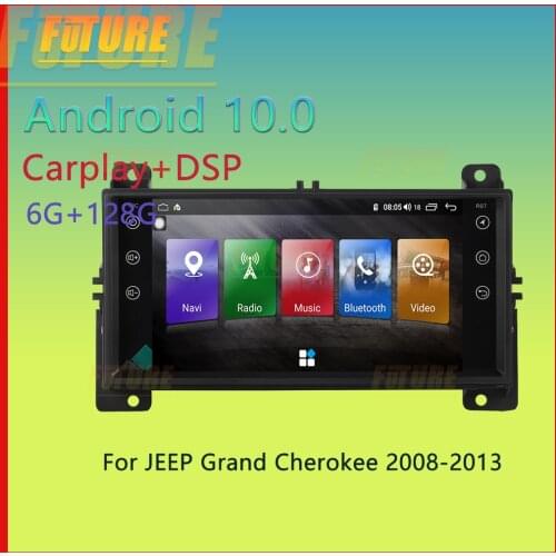 128G Car Android Radio For Jeep Grand Cherokee 2008 -2013 Car Multimedia DVD Player Stereo Receiver GPS Navigator 2Din Head Unit