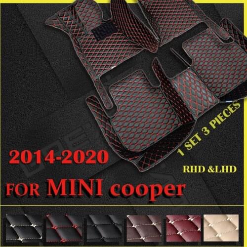 Car floor mats For MINI mini cooper （two doors）2014 2015 2016 2017 2018 2019 2020 Custom auto foot Pads automobile carpet cover