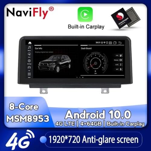 NaviFly Android 10.0 Car multimedia Player for BMW F30 F20 F31 F22 F21 F32 F33 F36 Original NBT System Qualcomm Snapdragon 4G