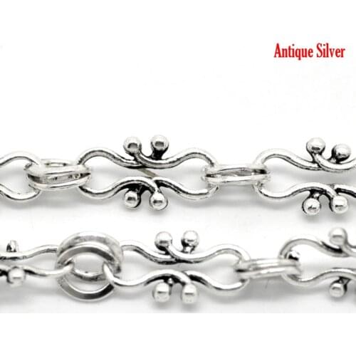 DoreenBeads 1M Silver Color Chain Findings (B20871), yiwu