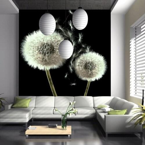 5d Papel de parede White Dandelion Flower Papel Mural Wallpaper for living Room Sofa background 3d wall photo murals wallpaper