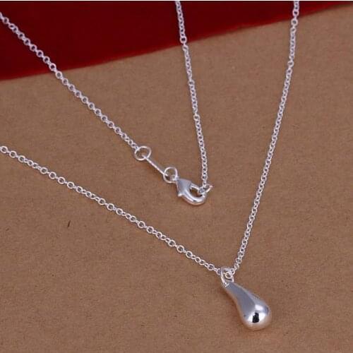 Hot Sale!!Free Shipping jewelry silver plated Necklace,925 Fashion Silver Jewelry Droplets Necklace SMTN177