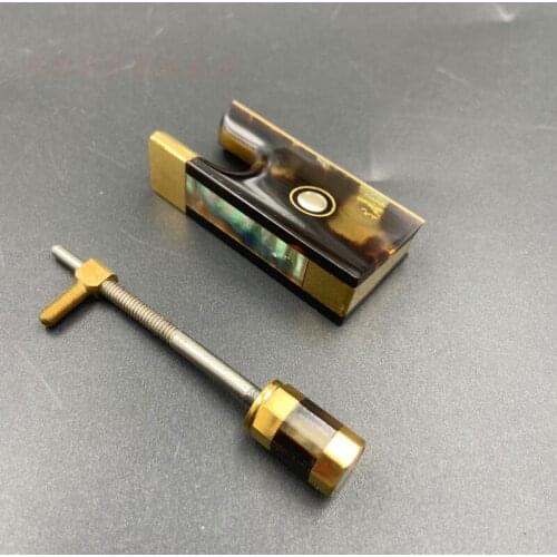 Nice advanced 1 pcs 4/4 violin bow frogs with gold mount #3