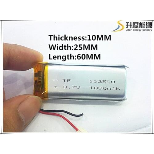 3.7 V lithium polymer battery 1800 mah interphone 102560 GPS vehicle traveling data recorder