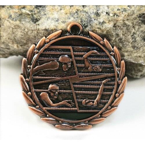 Swimming Medal Metal Medals Customized Gold Foil Universal Winter Swimming Games Commemorative Gold Medal Bronze School 2021