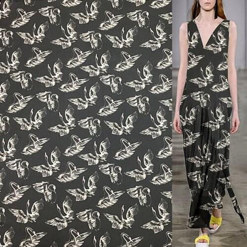 Animal design mini print pure silk georgette gauze silk fabric very soft for dress,SCG630