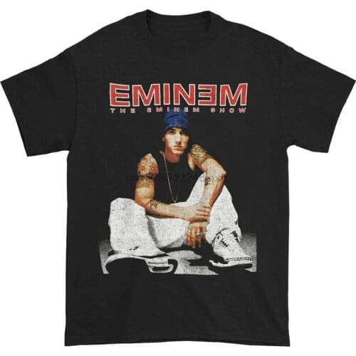 Eminem MenS Seated Show T-Shirt Black Apparel Casual Tee Shirt
