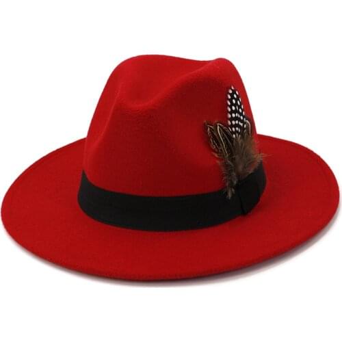 Fedoras men fedora hat men panama top cap unisex hat Military color fedoras large brim hat church hat party hat