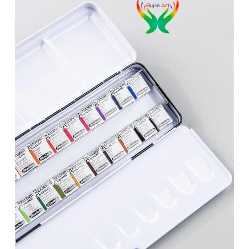 10/12/24 color German Schminke solid watercolor iron box set painting pigment professional art painting pigment half pack