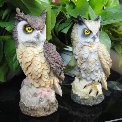 Pastoral Imitation Owl Resin Ornaments Art Outdoor Garden Landscape Figurines Decoration Courtyard Villa Park Sculpture Crafts