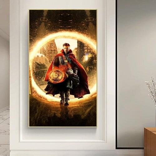 Marvel Avengers Figure Canvas Painting Captain America Iron Man Posters and Prints Wall Art Pictures for Living Home Room Decor