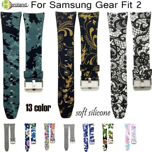 Watchbands Silicone rubber Sports watch strap For Samsung Gear Fit 2 SM-R360 bracelet Replacement smart Wrist band Luxury strap