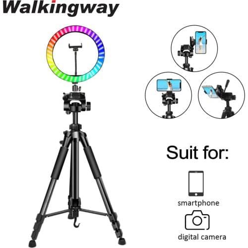 Tripod for Camera Mobile Phone Stand Camera Tripod with Ring Light Selfie Stick Remote Control Phone Clip for Video Studio Photo