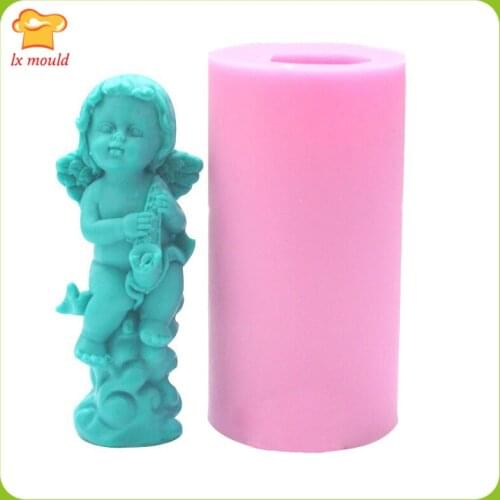 3D Angel Girl Silicone Mold Silicone Chocolate Candle Mould DIY Manual Mode