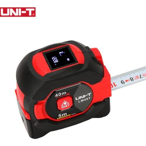 UNI-T LM40T Laser Tape Measure 40M 2-in-1 Laser Rangefinder Infrared Distance Meter Electronic Ruler LCD Display Portable