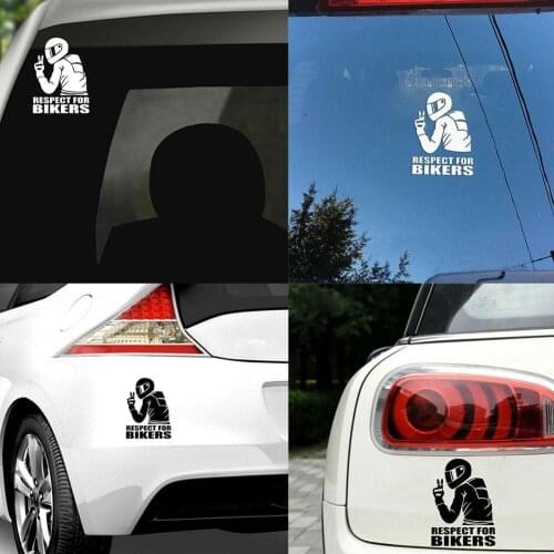 Respect For Cyclists Waterproof Reflective Biker Motorcycle Car Decal Car Vinyl Funny Sticker Sticker Accessoires Styling o X0O4
