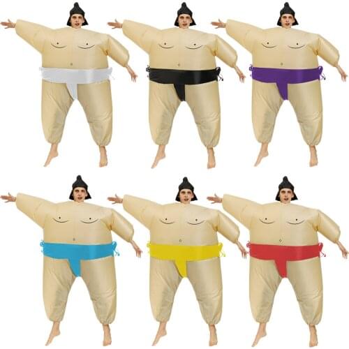 Adult Carnival Cosply Party Dress Sumo Inflatable Costume Halloween Costumes for Men Purim Japanese Sumo Jumpsuit for Christmas